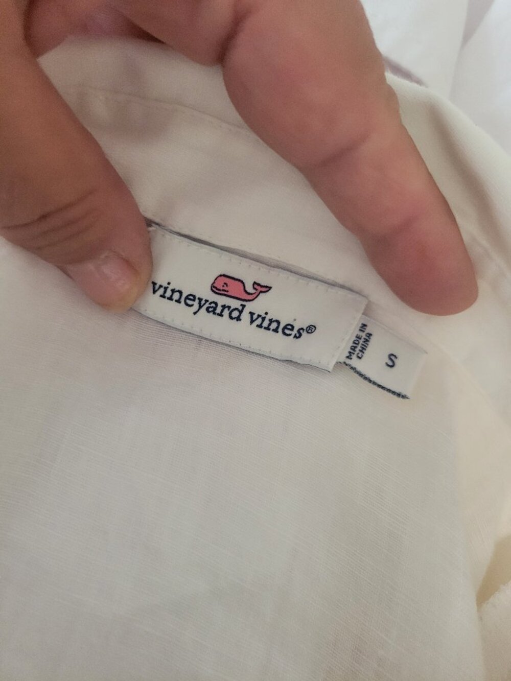 Vineyard Vines White 100% Linen Shirt with pockets - Picture 3 of 6